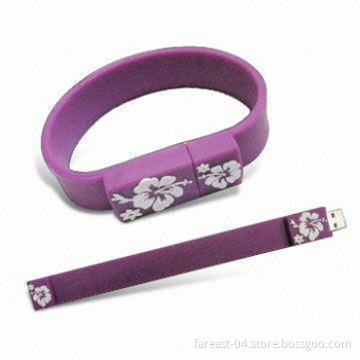 PVC Printing Bracelet Pen Drive 1GB~64GB USB Flash Drive
